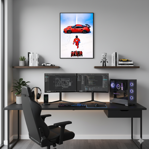 Anime Akira Porsche Digital Print
