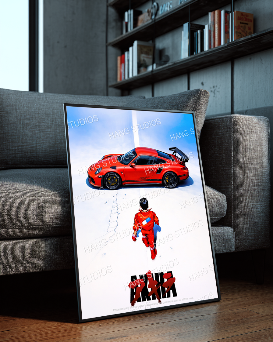 Anime Akira Porsche Digital Print