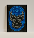 Blue Aztec Demon Digital Print