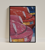 Colored Porsche Digital Print