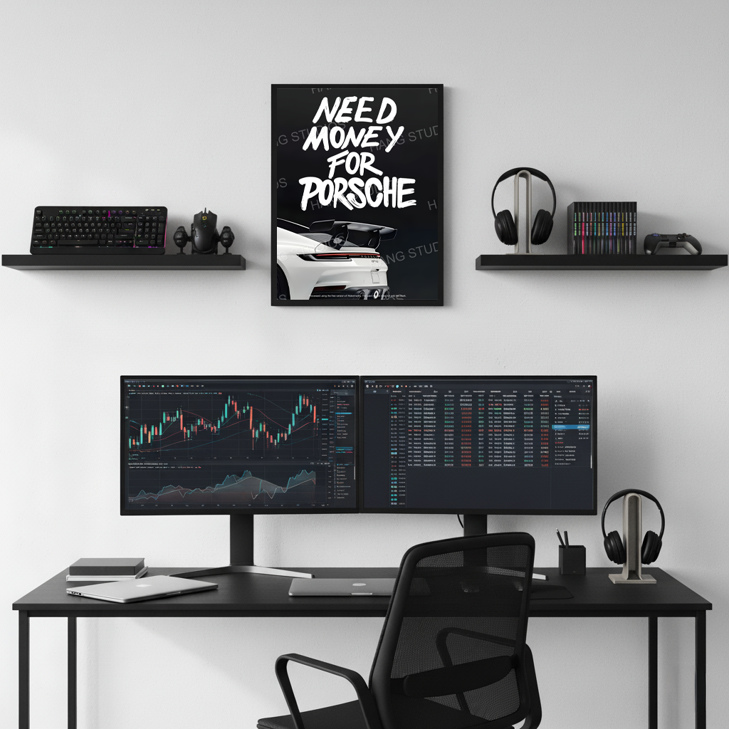 NEED MONEY FOR PORSCHE Digital Print